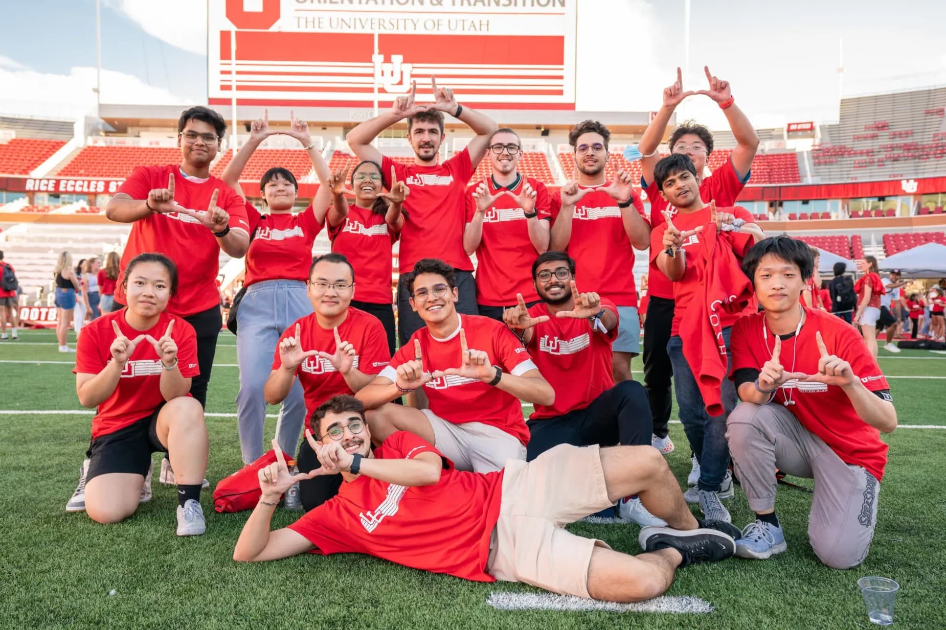 group shot of football team