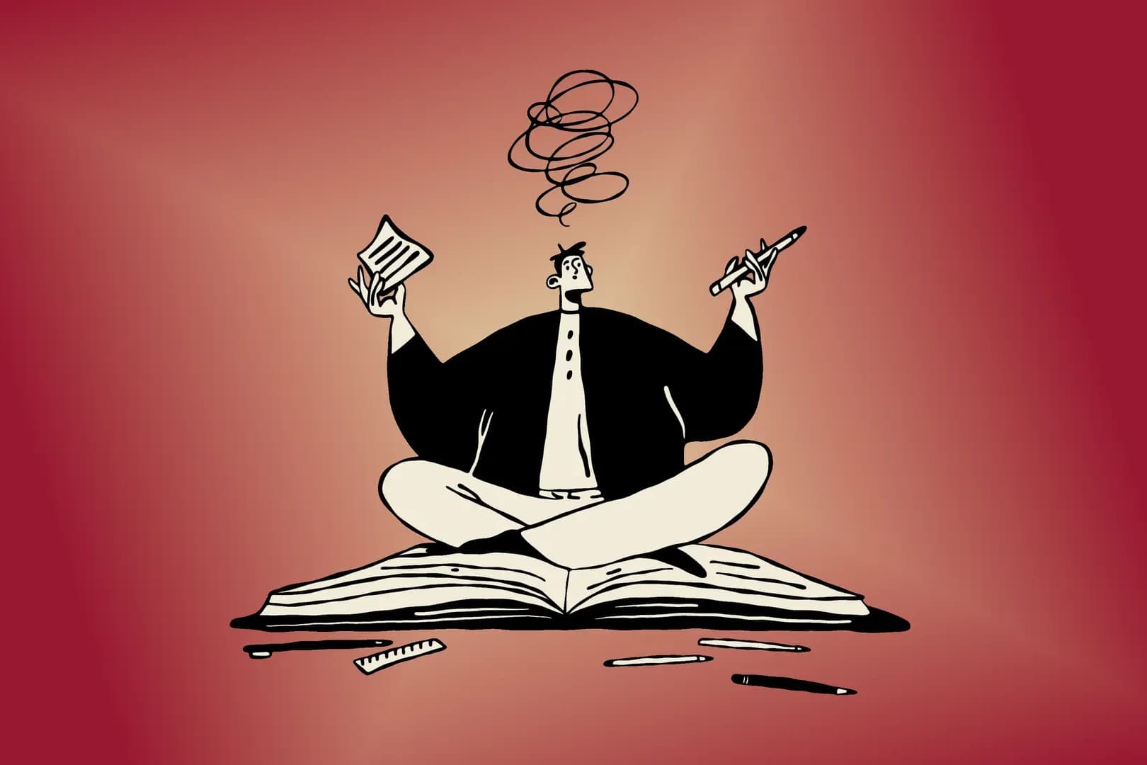 Illustration of a person thinking